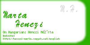 marta henczi business card